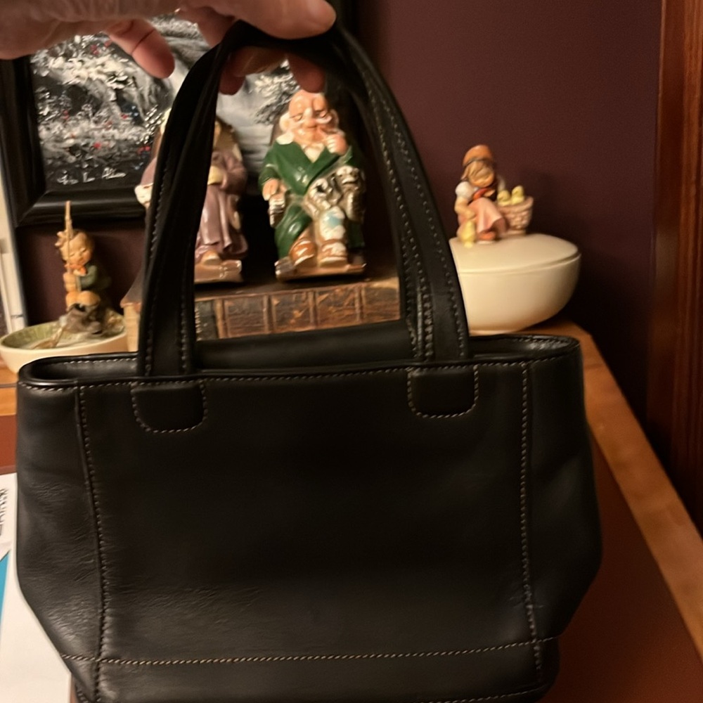 COACH Mini Handbag Vtg 1990s Black Leather
